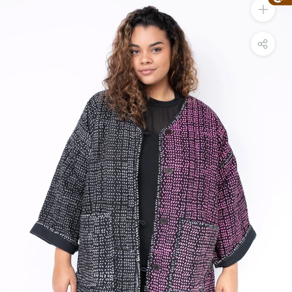 NWT, Seek Collective Space Coat, Foliage Print, Reversible, Size M/L - Picture 4 of 11